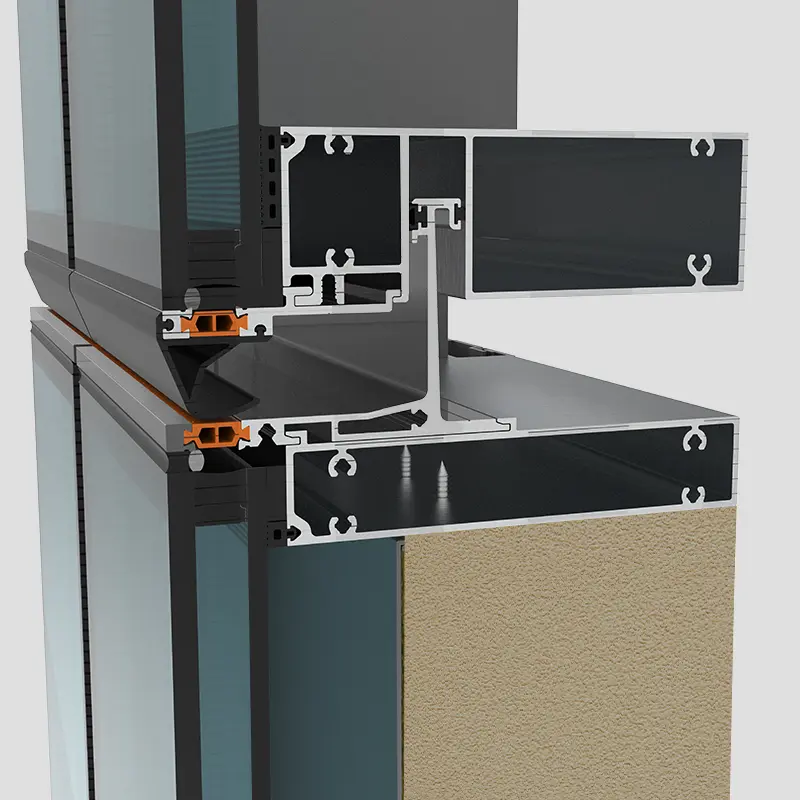 Linea Rossa Modular Unitized Curtain Wall System Glr-95-3